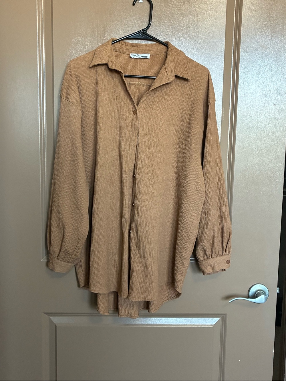 Lightweight Brown Button-Up Shirt